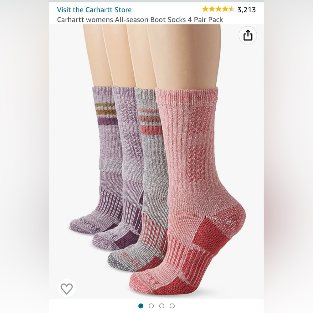 Carhartt All-season Boot Socks, 3 Pairs, New
